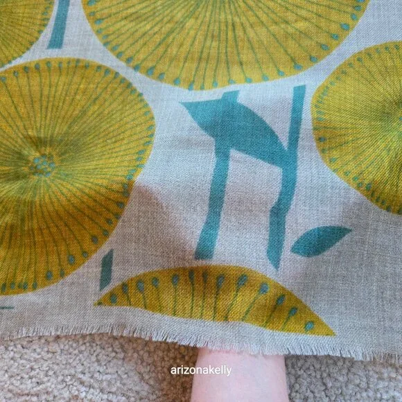 NWOT Cashmere Scarf Retro Scandinavian Design - Picture 7 of 14